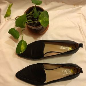 Black Leather Franco Sarto flats size 9